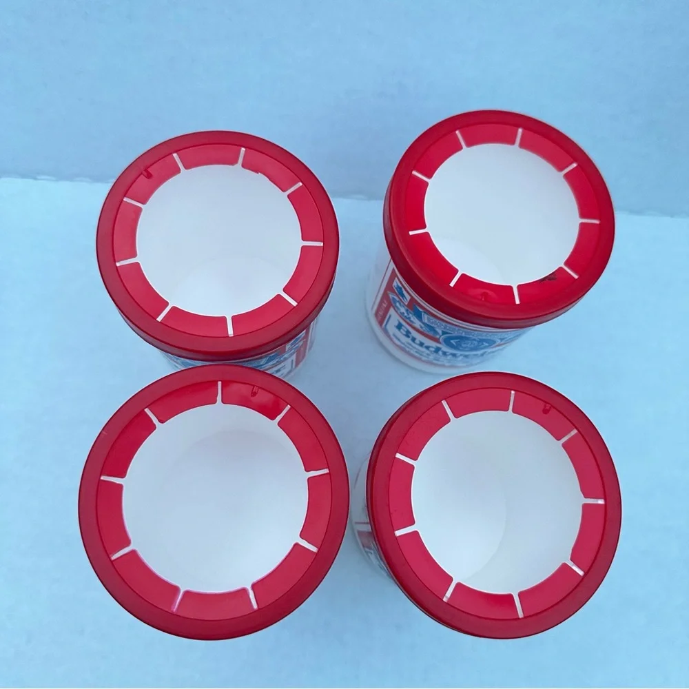vintage Budweiser styrofoam can koozies 4 pk 80s NOS